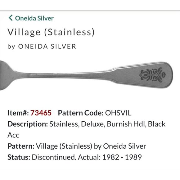 Oneida Silver Village Stainless Flatware teaspoons Set Of 4 - Picture 2 of 5